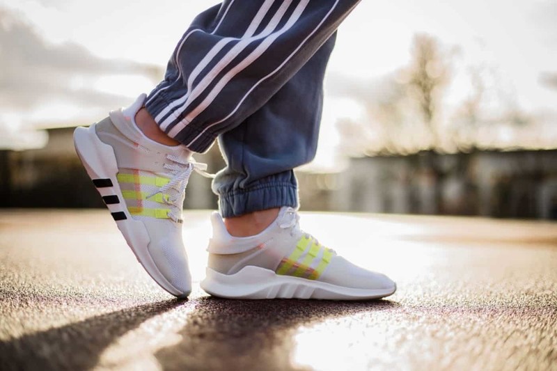 Adidas eqt support shop adv white on feet